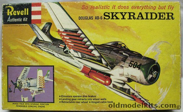 Revell 1/40 Douglas AD-6 Skyraider (AH-1) Navy Attack Aircraft - 'S' Issue, H269-198 plastic model kit